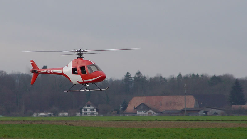 T-Rex 600 Testflug mit Rumpf